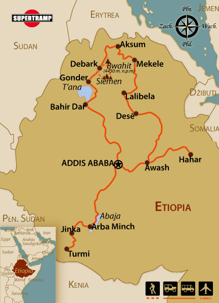 ETIOPIA- Dawne Cesarstwo Abisynii